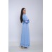 Embroidered dress "Happy Petrykivka" light blue